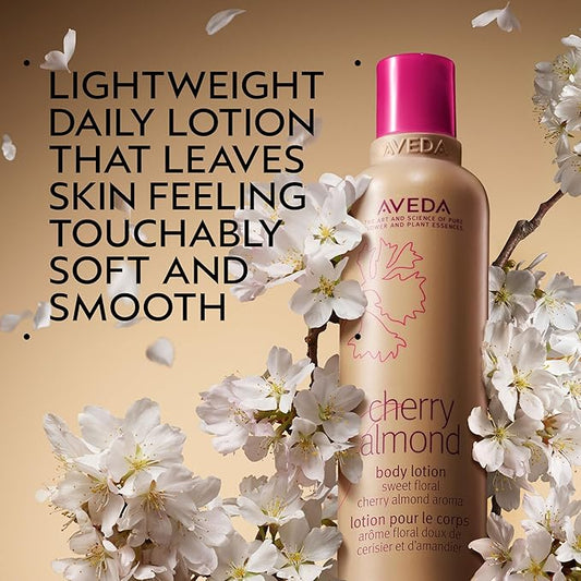 Aveda Cherry Almond Body Lotion | with Sweet Almond Oil, Cherry Blossom Extract | Sweet Floral Aroma of Tonka Bean, Certified Organic Orange, Ylang Ylang | 98% Naturally Derived*, 6.7 Fl Oz