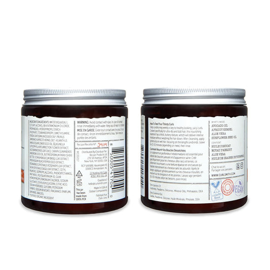 CURLSMITH Double Cream Deep Quencher - Deep Conditioning Mask for Curls, Hydrating and Detangling, For All Curl Types, Vegan & Cruelty Free (8 oz)