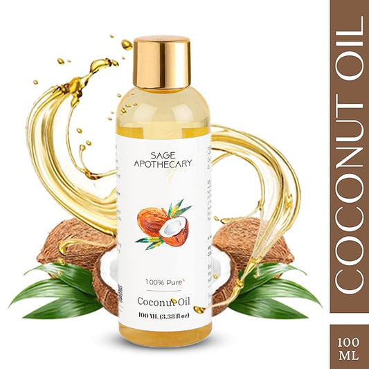 Cold Pressed Virgin Coconut Oil Pure & Natural | Vitamin E | for Long, Strong & Gorgeous Hair, Body | All Skin & Hair Types - 100 ml