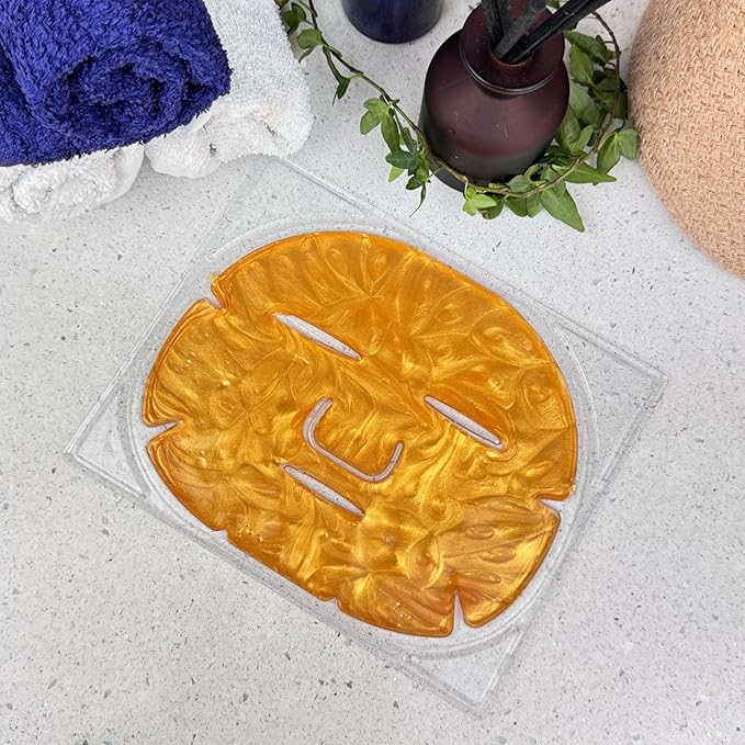 24K Gold Face Mask (5 Pack) - Hydrating & Nourishing Sheet with Collagen and Natural Extracts for Radiant, Moisturised Skin