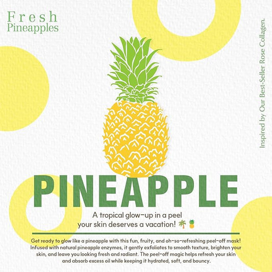 Pineapple Refining Glow Peel-Off Mask Pack, Clear-Line | Korean Skincare Mask Pack (60ml/2.02 fl.oz.)