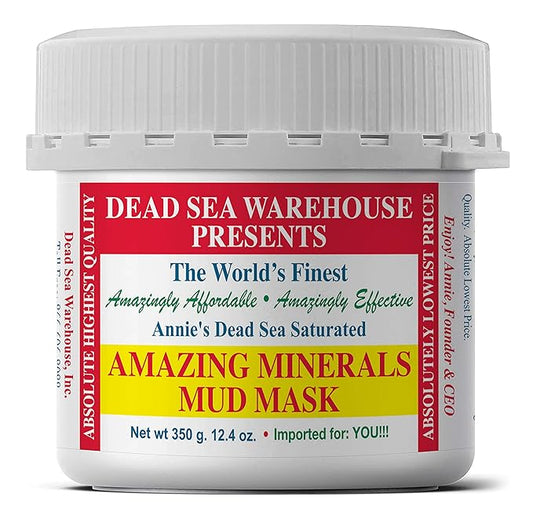 Dead Sea Warehouse – Amazing Minerals Mud Mask – 12.4 OZ – Dead Sea Mud Cleansing Mask – Mineral Rich – Helps Exfoliate & Nourish Skin – 2-Pack