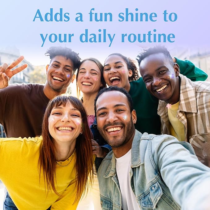 Hologram Pimple Patches for Face, Cute Hydrocolloid Acne Patches, Salicylic Acid & Tea Tree Colorful Star Spot Stickers,Zits & Blemish, Blue Cloud Zit Patches 12MM (48 Count)