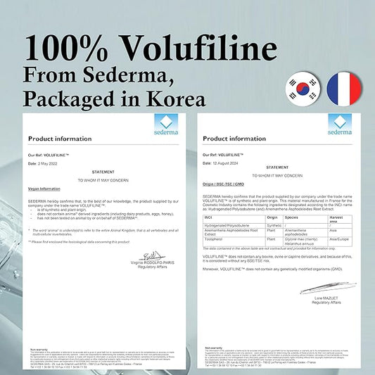 Volufiline & Niacinamide Serum Bundle – 100% Pure Volufiline for Skin Firming + 20% Niacinamide for Pore Minimizing & Brightening – Anti-Wrinkle, Collagen Boosting & Even Skin Tone Korean Skincare