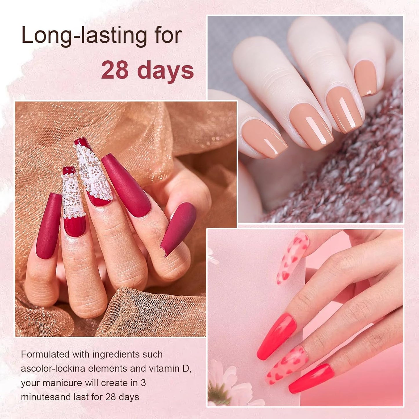 Dip Powder Nail Kit Starter, 30 Colors Dip Nails Bright Hot Pink Glitter, Rainbow Color Acrylic Dipping Powder Liquid Set with Base/Top Coat Activator Brush Saver for Manicure DIY Gift