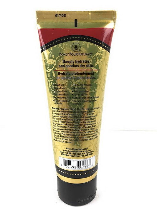 Honey House Naturals Bee Butter Cream – 4 Ounce Tube – All Natural Ultra Moisturizing Bee Butter Enhanced with Royal Jelly and Essential Oils – Made in USA (Natural)
