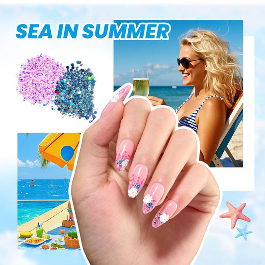 Beetles Gel Nail Polish Kit with U V Light - 34pcs Gel Polish Set 20 Colors Colorful Dreamscape Pro with Nail Tips & Base Matte Top Medium Coffin Press on Nails Accessories DIY Salon Gifts for Women