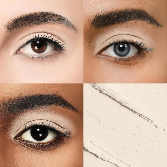 Longwear Cream Eye Shadow Sticks(37 Matte Pearl), Smudge-Proof, Waterproof Eyeshadow,Silky Formula Glitter With Makeup Brush,White Eyeshadow Stick