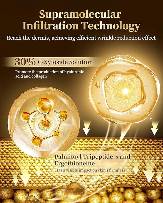 Moisturizer Face Cream Anti Aging, 30% C-Xyloside Solution Night Cream For Face Tightening Firming, Supramolecular Infiltration Technology