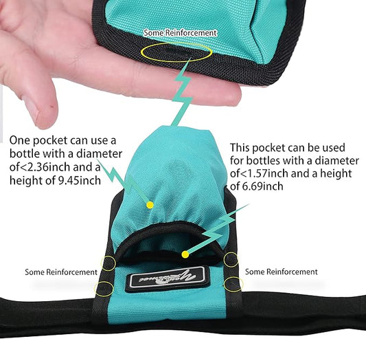 Massage Bottle Bag Massage Therapist Holster Massage Lotion Holster Massage Oil Holster(YR-1KD-MailGreen)