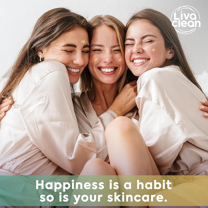 LivaClean 240 CT Rainbow Superstar Acne Patches w/Salicylic Acid & Tea Tree, Rainbow Star Patch Star Pimple Patch Pimple for Face Acne Patches Cute Zit for Face