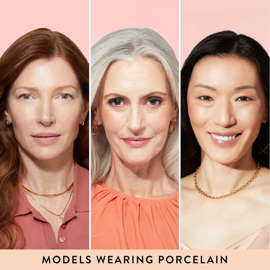 LAURA GELLER NEW YORK Baked Balance-N-Glow Illuminating Foundation - Porcelain - Buildable Sheer to Light Coverage - Satin Finish