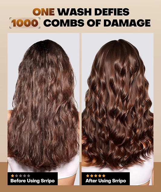 Karsell Collagen Hair Mask for Deep Conditioning, Keratin Hair Treatment with 4 Hydrolyzed Proteins, Moroccan & Avocado Oils Conditioner for Nourish, Calendula Gentian Extracts Care Dry & Damaged Hair