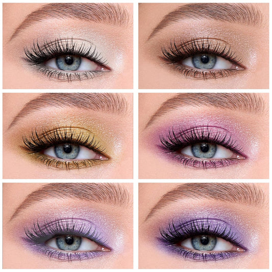 Boobeen 6PCS Cream Eyeshadow Stick Waterproof Pencil Crayon Eye Brightener Shimmer Pen Create Glitter Makeup, Easy to Use