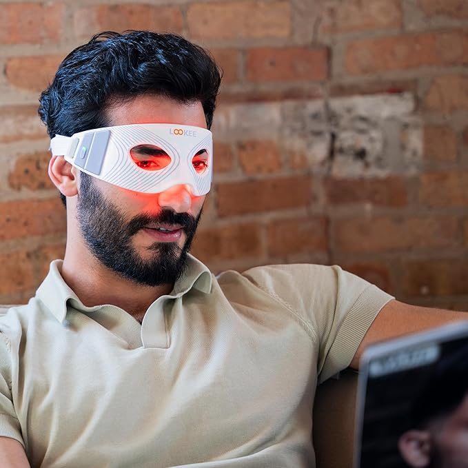 LOOKEE ReviveGlow Pro LED Eye Rejuvenator Red Light Therapy for Eyes - Anti-Aging, Fine Lines & Wrinkle Reduction, Mood & Sleep Improvement