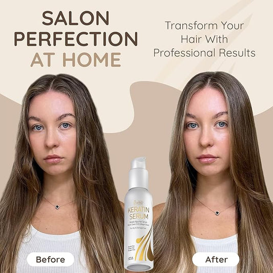 VITAMINS hair cosmetics Keratin Protein Hair Serum - Anti Frizz Control Hair Oil Repair Treatment - Gloss Shine & Heat Protectant for Frizzy Dry Damaged Locks