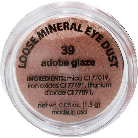 Adobe Glaze Copper Bronze Light Red Pink Loose Eyeshadow Powder Pigment, Single Glitter Mineral Dust Jar Pot, Vegan, Talc & Paraben Free, No Animal Testing & Cruelty Free
