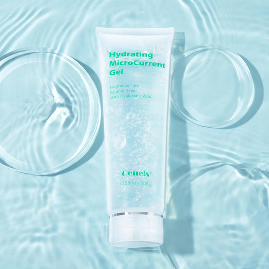 Hydrating Microcurrent Conductive Gel, Fragrance-Free, Paraben-Free, Gel Primer with Hyaluronic Acid, Non-irritating, Moisturizing Gel for RF, 300g Tube, Clear