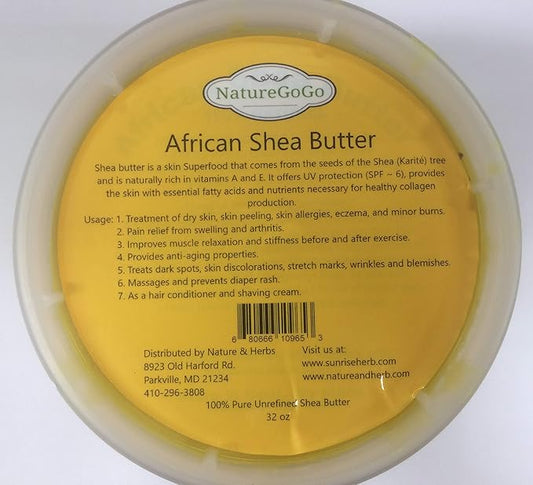 Pure, Raw & Gold, 100% African Shea Butter 32oz