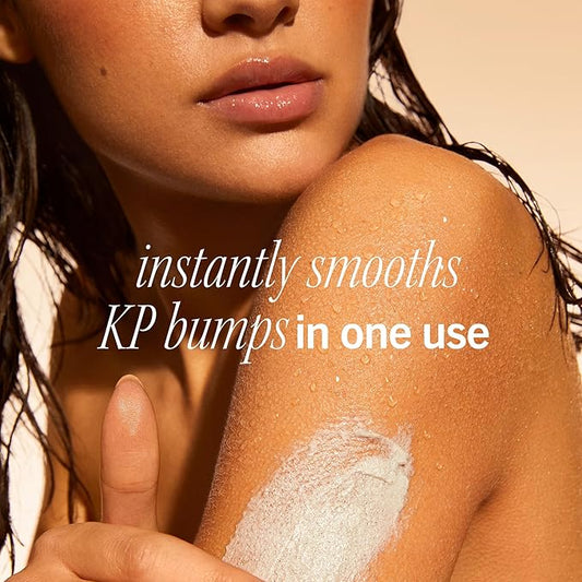First Aid Beauty - KP Bump Eraser Body Scrub with 10% AHA, Keratosis Pilaris Exfoliator with Glycolic and Lactic acids, Helps Reduce Chicken Skin Bumps, Safe for Sensitive Skin, NEW Peach Scent (8 oz)