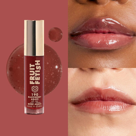Milani Fruit Fetish Lip Oil Bundle with Vitamin E for Instant Hydration, Fruit Extract Infused Lip Treatment and Moisturizing Lip Gloss - Blackberry Agave + Lychee Nector, 2pk