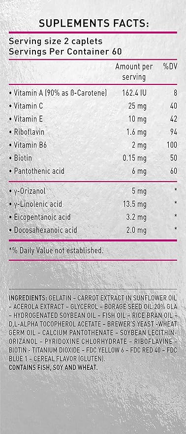 PHYTO Phytophanère 100% Natural Hair Loss Thinning Dietary Supplement, 2-Month Supply 120 Count (Pack of 1)