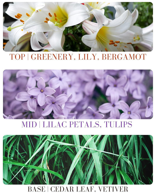 Lilac Blossom Natural Hair & Body Mist Spray, Pure Essential and Fragrance Oils, Alcohol-Free, Handmade in California, 0.5Fl Oz