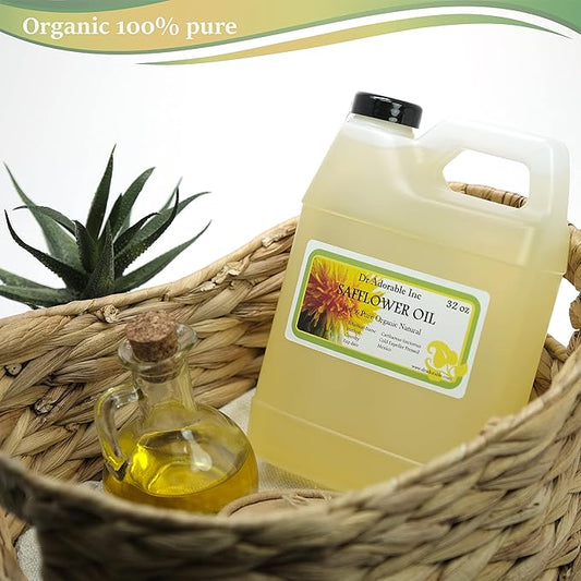 Dr Adorbale - 32 oz - Safflower Oil - 100% Pure Natural High Oleic Organic Cold Pressed