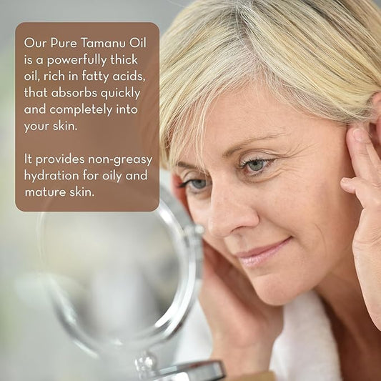 Pure Body Naturals Cold Pressed Tamanu Oil, 4 Fl Oz - Calms Irritated Skin - Moisturises Dry Scaly Skin