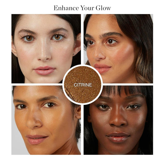 Ogee Sculpted Face Stick - Citrine (CITRINE - RADIANT GOLD SHIMMER) Certified Organic Bronzer Stick & Highlighter Makeup - Multi-Use Bronzer Stick for Face