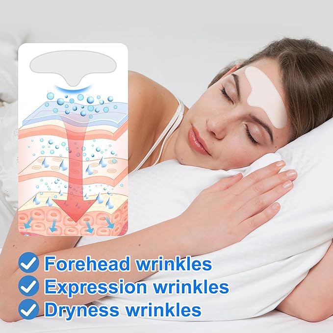 Forehead Wrinkle Patches Overnight 14pcs with Collagen & Vitamin E, Anti Wrinkle Patches for Forehead Filler & Deep Line Treatment, jelly forehead patches for Gentle Skin Care Solution