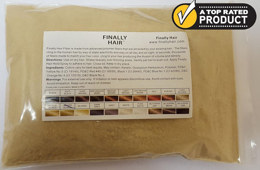 Finally Hair Building Fiber Refill 100 Grams Golden Blond Hair Loss Concealer by Finally Hair (Golden Blonde)