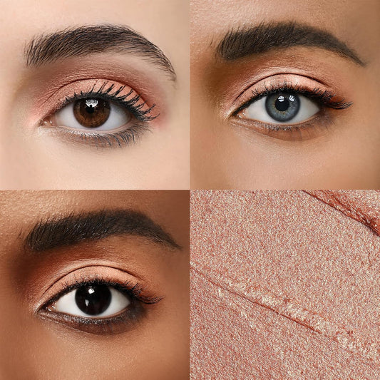 Longwear Cream Eye Shadow Sticks(72 Grapefruit Shimmer),Smudge-Proof, Waterproof Eyeshadow,Silky Formula Glitter With Makeup Brush,Orange Eyeshadow Stick