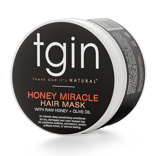 TGIN Honey Miracle Hair Mask Duo, 12 oz (Pack of 2) for Natural, Dry, Curly, Type 3c and 4c Hair
