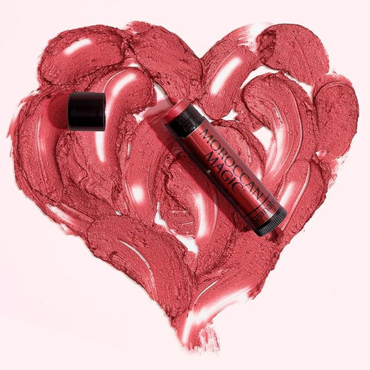 Moroccan Magic Pomegranate Red Tinted Lip Balm | Made with Natural Cold Pressed Argan and Essential Oils Lip Balm | Smooth Application | Non-Toxic, Cruelty Free | 2 Pack