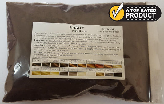 Hair Fibers Medium Brown Refill 50 Gram. Refill Your existing fibers bottle. Hair Filler Fibers. Cover Grey Roots Concealer by Finally Hair (50g 50gr 50gram 50 G Gr Gram)