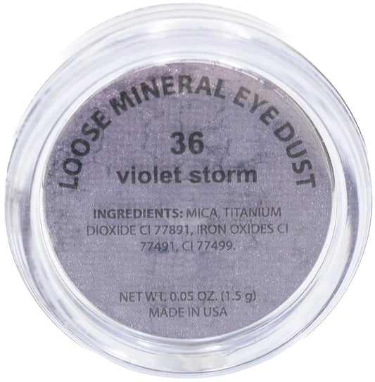 Violet Storm Cool Tone Metallic Lavender Purple Single Loose Powder Eyeshadow; Vegan, Talc & Paraben Free, No Animal Testing & Cruelty Free