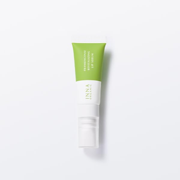 INNA Organic Lip Serum, Moisturizing, Fine Line Care & 100% Vegan, EWG & COSMOS Certified | Frankincense Essential Oils Infused Skin Care | Luxury Clean Beauty