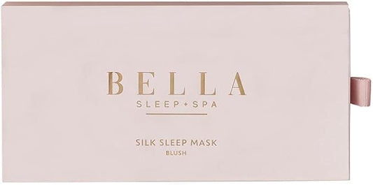Silk Eye Mask with Elastic Strap Blackout Sleep Mask, One-Size, Blush