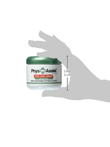PhysAssist Soothing Foot Cream to Feet and Legs (Three - 4 oz jars) Soothing to feet and Legs.