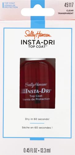 Sally Hansen Insta-Dri®, Clear Top Coat, Quick Dry, Long Lasting, Streak-Free Shine, Clear Nail Polish