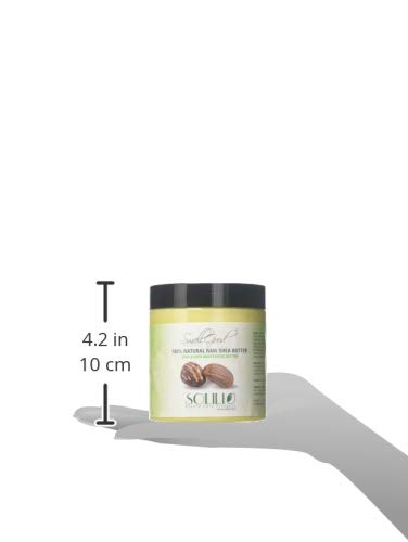 Pure Unrefined Shea Butter, totally natural and organic, yellow color, packed in 16 oz Jar, 6 Units