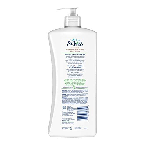 St. Ives Nourish & Soothe, Oatmeal & Shea Butter Body Lotion 21 oz (Pack of 2)