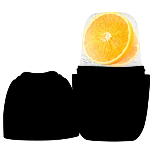 Ice Roller for Face, Qewro Silicone for Tone skin, Reusable Eye Puffiness Relief, Ice Roller Mold for Neck, Facial Roller to Remove Fine Lines Pores Anti Wrinkles (Black)