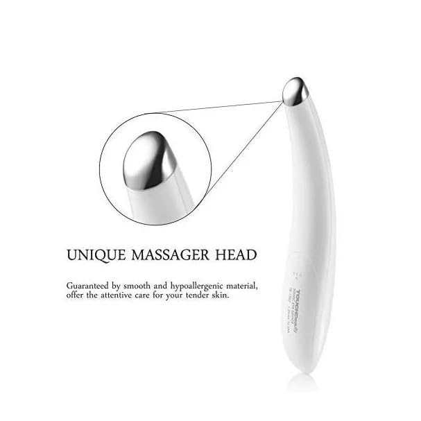 TOUCHBeauty Electric Eye Massager for Dark Circles, Puffiness, Fine Lines/Wrinkle, Crow's Feet and Bags Under Eyes with Sonic Vibration & Heating