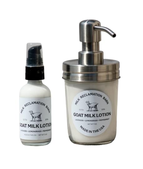 Lavender Peppermint Goat Milk Pump Lotion, 7 Oz, Skin Care Moisturizer