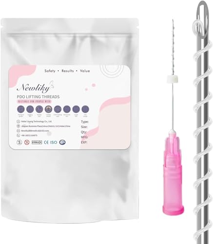 PCL Threads for Face Mono Screw Type 29G38MM PCL Threads for Face & Body Lift Smoothing of Wrinkles with Sharp Tips 20pcs Long Lasting Tighten Skin and Firming