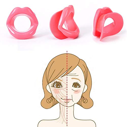 (2 Pack) Face Slimmer,Icanwin Silicone Rubber Face CareFace-Lift Slimmer Exercise Mouth Piece Muscle Anti Wrinkle Lip Trainer Mouth Massager Exerciser Mouthpiece