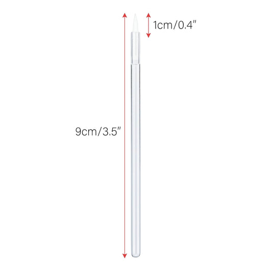 G2PLUS 100PCS Disposable Liner Brushes, Eyebrow and Liner Brush Applicator, Cosmetic Eye Wands for Lip Liners, Eye Makeup, Eyelashes and Detail Painting (Crystal Transparent)