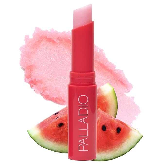 Palladio Lip Scrub Exfoliator Moisturizing Scented Lips Scrubber For Exfoliating & Smoothing Lips, Infused With Watermelon Extract Coconut & Vitamin E, Vegan & Cruelty-free